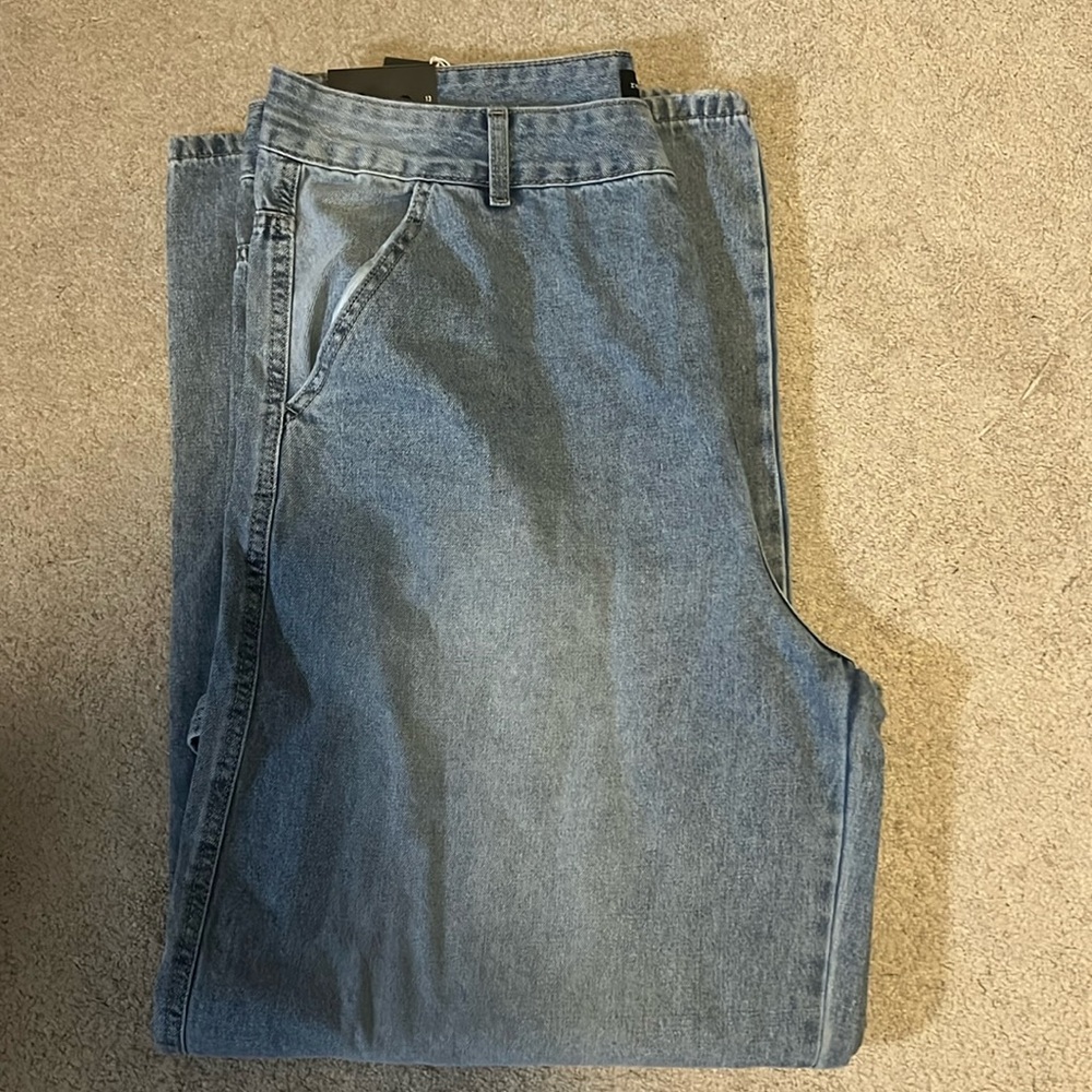 Charlotte Russe Oversized Wide Leg Baggy Carpenter Jeans